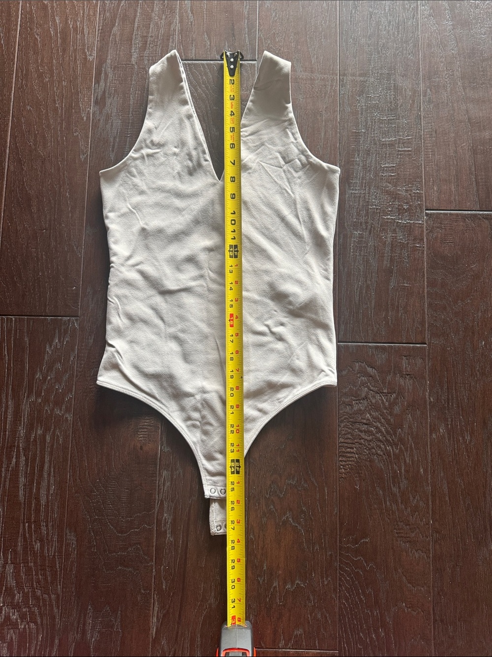 Abercrombie & Fitch Cream V-Neck Ribbed Bodysuit - Picture 2 of 4